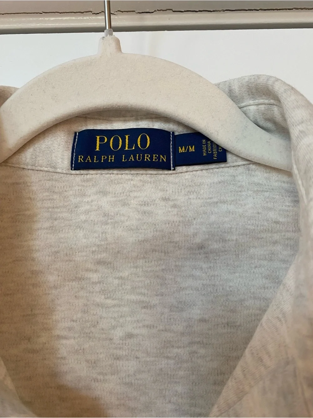 Ralph Lauren Men’s Light Heather Gray Polo with Navy Pony